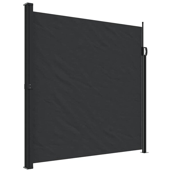 vidaXL Auvent latéral rétractable noir 200x600 cm