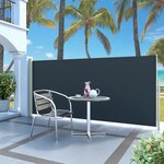 vidaXL Auvent latéral rétractable de patio 140x300 cm Noir