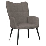 vidaXL Chaise de relaxation avec tabouret Taupe Tissu