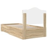 vidaXL Cadre de lit Chêne Sonoma 90 x 200 cm Bois d'ingénierie