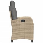 vidaXL Ensemble de bistro 3 Pièces coussins mélange beige résine tressée