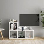 vidaXL Meubles TV 2 Pièces Blanc 72x35x36 5 cm Bois d'ingénierie