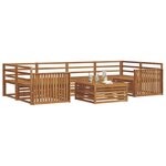 vidaXL Ensemble de canapés d'extérieur 7 Pièces Naturel