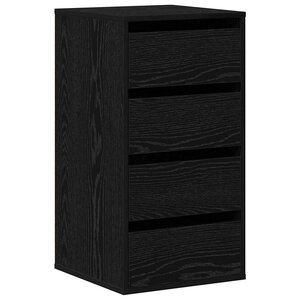 vidaXL Armoire à tiroirs Autre Noir 40 x 41 x 76 cm Bois d'ingénierie
