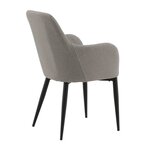 Venture Home Chaises à manger lot de 2 Comfort polyester noir et gris