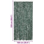 vidaXL Moustiquaire Vert et blanc 100x220 cm Chenille