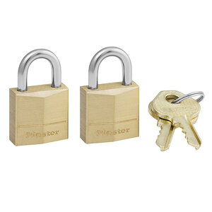 Lot de 2 Petits Cadenas à Clé en Laiton Doré 3 4 x 2 x 1 cm