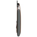 vidaXL Tête de lit suspendue Avec lumière LED Gris foncé PU antique