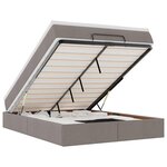 VidaXL Cadre de lit ottoman avec matelas taupe 140x200 cm tissu