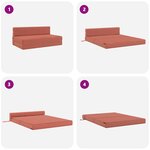 vidaXL Canapé-lit pliable Rouge orange 152 x 86 5 x 60 cm Tissu