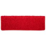 vidaXL Tapis d'escalier 10 pièces 65 x 21 x 4 cm Bordure rectangulaire rouge