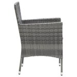 vidaXL Ensemble à manger de jardin coussins 7Pièces Résine tressée Gris