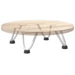 vidaXL Pieds en épingle à cheveux pour table basse 4 pièces Blanc 10 cm Acier massif
