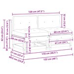 vidaXL Sofa de jardin milieu Pin massif Brun Ciré