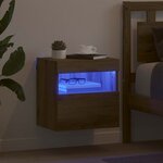 vidaXL Meuble TV mural Montage mural Chêne artisanal 40 x 30 x 40 cm