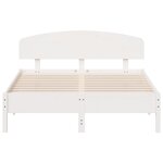 vidaXL Cadre de lit sans matelas blanc 160x200 cm bois de pin massif