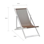 vidaXL Chaises de plage pliables lot de 2 Aluminium textilène Marron