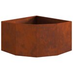 vidaXL Jardinière d'Angle Rouillé 60 x 60 x 35 cm