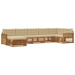 vidaXL Ensemble de canapés d'extérieur 7 Pièces Naturel et Beige