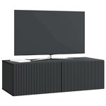 vidaXL Meuble TV mural Noir 98 x 41 x 30 cm Bois d'ingénierie