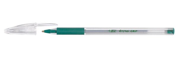 Stylo bille CRISTAL GRIP Pte Moy. 1,0 mm Encre Verte BIC