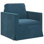 vidaXL Canapé Bleu 78 x 78 x 80 cm Velours