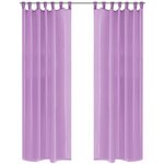 vidaXL Rideau occultant 2 Pièces Voile 140 x 245 cm Lilas