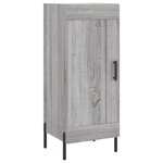 vidaXL Buffet Sonoma gris 34 5x34x90 cm Bois d'ingénierie