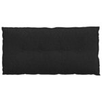 vidaXL Coussin de Dos Noir 100 x 19 x 50 cm tissu