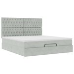 VidaXL Cadre de lit ottoman et matelas gris clair 160x200cm velours