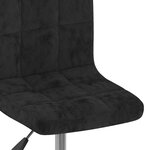 vidaXL Tabouret de bar pivotant noir velours