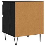 vidaXL Armoire de lit Chêne noir 40 x 35 x 50 cm Bois d'ingénierie