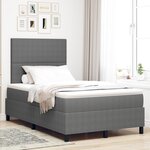 vidaXL Lit à sommier avec Matelas Gris Clair 120x200 cm Tissu en velours côtelé