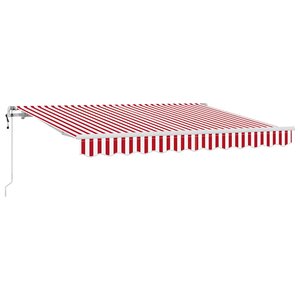 vidaXL Auvent Rétractable Rouge et Blanc 250 x 200 cm