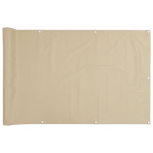 vidaXL Écran de balcon en tissu Oxford 90x400 cm Beige