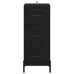 vidaXL Buffet Chêne noir 34 x 34 5 x 90 cm Bois d'ingénierie