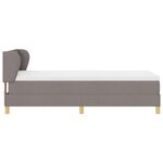 vidaXL Lit à ressorts avec matelas Taupe 90 x 190 cm tissu