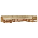 vidaXL Ensemble de canapés d'extérieur 8 pc Naturel et Beige