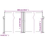 vidaXL Auvent latéral rétractable anthracite 100x600 cm