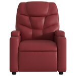 vidaXL Fauteuil de massage inclinable électrique rouge bordeaux