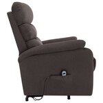 vidaXL Fauteuil de massage Taupe Tissu