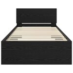 vidaXL Cadre de lit Chêne noir 100 x 200 cm Bois d'ingénierie