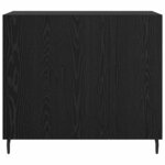 vidaXL Buffet Noir 90 x 34 x 80 cm Bois d'ingénierie
