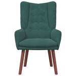 vidaXL Fauteuil relaxant Vert foncé 63 x 67 x 94 cm Velours