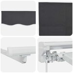 vidaXL Auvent rétractable manuel Anthracite 5 × 3 5 m