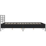 vidaXL Cadre de lit noir 120x190 cm bois d'ingénierie et métal