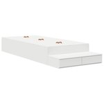 vidaXL Cadre de lit avec rangement Blanc 90 cm Bois d'ingénierie
