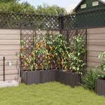 Jardinières vidaXL avec système d'irrigation 5 Pièces Marron