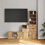 vidaXL Meubles TV 4 Pièces avec rangement ODDA bois de pin massif