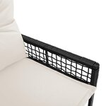 vidaXL Banc extérieur Noir et blanc crème 118 x 55 x 82 cm